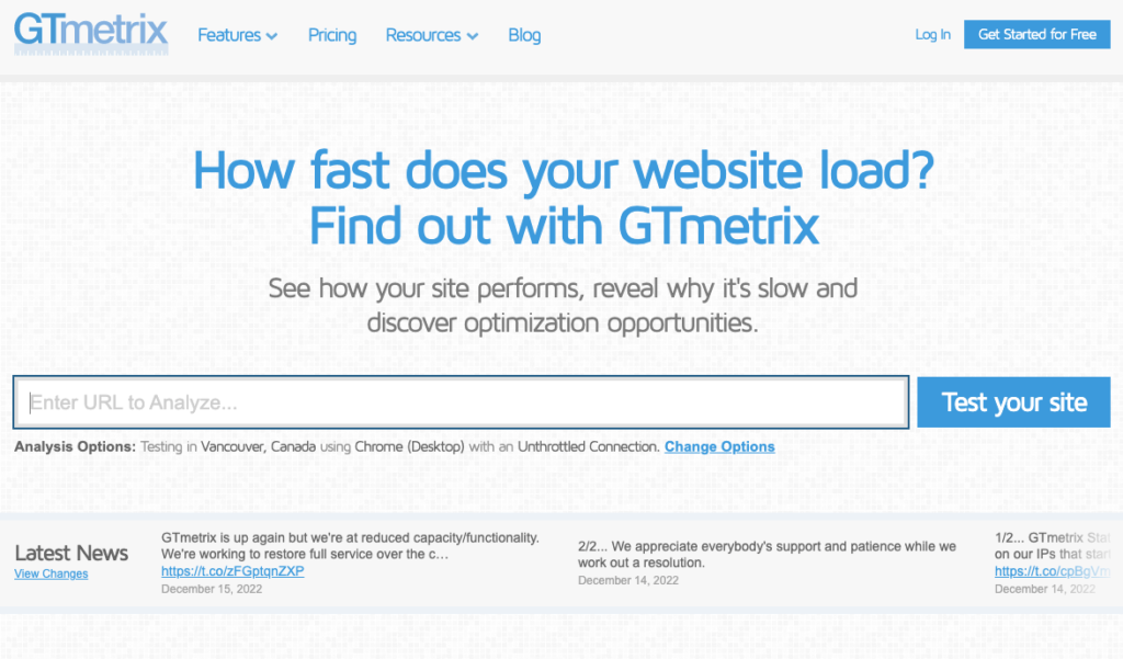 GTmetrix